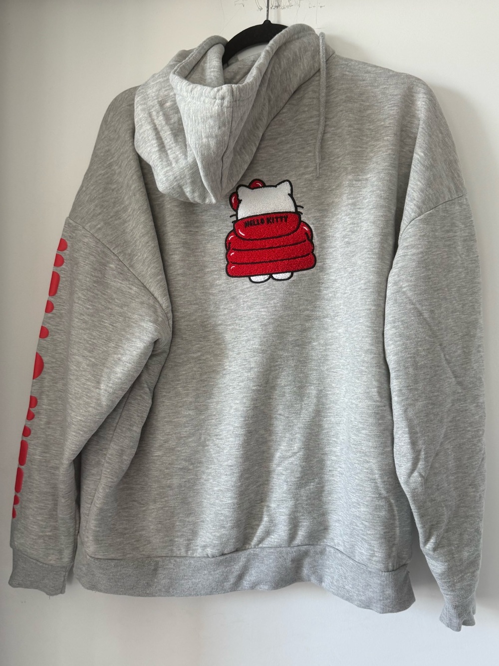 Aeropostale Hello Kitty Grey Hoodie with Red Patch - Picture 3 of 5